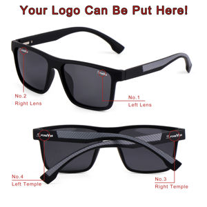 Óculos de Sol Polarizados Quadrados para Homens e Mulheres Óculos de Sol para Pesca com Proteção UV - Product Image 2