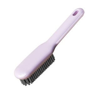 Shoe Brush Long Handle Nylon Bristles Plastic Handle Hanging Loop 2 Pieces For Cleaning Shoes Clothes - Product Image 2