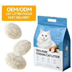 Arena para Gatos de Yuca Ecológica de Larga Duración con Control de Olores, Sin Polvo, Altamente Absorbente, Aglomeración Rápida, Desechable por el Inodoro, Compra a Granel, Directo de Fábrica - Product Image 1