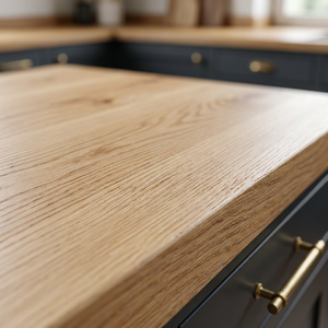 Isla de Cocina Modular <span class=keywords><strong>Pavone</strong></span> con Certificación ISO9001, Color Gris Carbón, Estilo Contemporáneo, Encimera de Madera Clara, Diseño Arqueado, Ecológica y Fácil de Instalar - Product Image 6