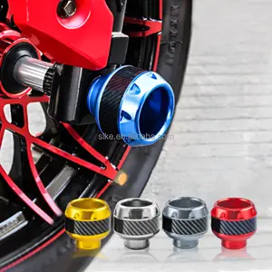 Motorcycle Refit Accessories Universal Wheel Imitation Carbon Fiber Body Decoration Front Anti-fall Cup