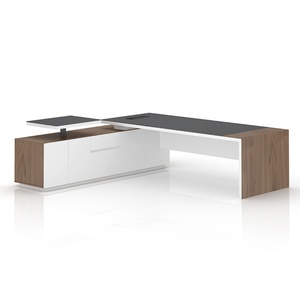 Luxury Modern Home Office Desk New Design Executive Modern Office Desk with <b>Drawer</b> Big Boss Wooden Panel Table Furniture - Product Image 6
