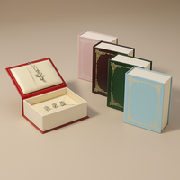 Boîte à bijoux vintage personnalisée et portable Emballage cadeau magnétique pour bague, boucles d'oreilles et pendentifs Mini boîte de rangement décorative