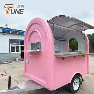 Petite remorque alimentaire mobile pour restaurant extérieur, boulangerie, camion de crème glacée, camion de restauration rapide, chariot à café, vente ambulante à <span class=keywords><strong>vendre</strong></span> - Product Image 1