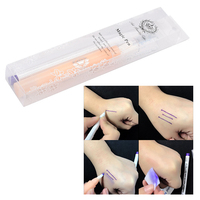 Crayon professionnel Non-toxique encre blanche sans danger double bande stylo de maquillage médical marqueur Permanent de la peau règle chirurgicale tatouage des sourcils