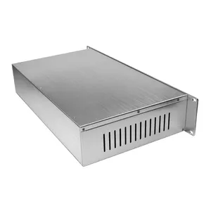 Custom Fabrication Brushed Extrusion Aluminum Profile Casing Heatsinks 2U 19 Inch Rackmount Chassis GPU Server Case Enclosure