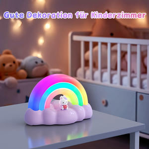 Veilleuse arc-en-ciel <span class=keywords><strong>pour</strong></span> enfants, veilleuse mignonne <span class=keywords><strong>pour</strong></span> enfants, lampe LED ABS à changement de couleur, rechargeable par USB, lampe décorative de chevet - Product Image 5