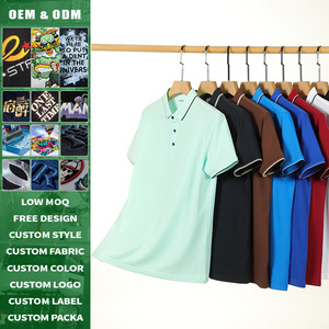 Polo unisexe personnalisé en mélange de coton 40s tricoté 200 g/m², col contrastant, toucher doux, respirant, manches courtes, haut décontracté pour le bureau - Product Image 2