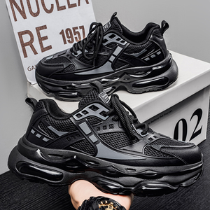 Chaussures décontractées tendance pour hommes grandes tailles 38-47, chaussures de sport de luxe, baskets rehaussantes respirantes pour la marche - Product Image 2