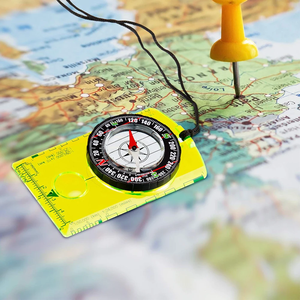 Boussole étanche pour l'extérieur, gadget de navigation, boussole de randonnée, boussole de camping, boussole d'orientation, boussole de lecture de cartes pour scouts et enfants - Product Image 1