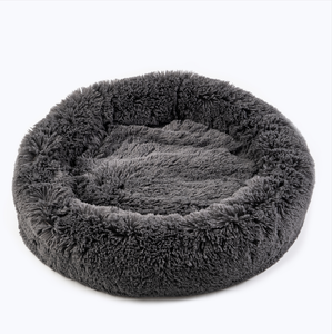 Lit chauffant en forme de donuts pour animal de compagnie, calmant, doux, doux, en fausse fourrure, coussin chaud, pour <span class=keywords><strong>chat</strong></span> et chien - Product Image 1