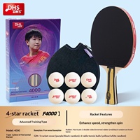 Raquette de tennis de table DHS F4002, raquette individuelle, professionnelle, pour élèves du primaire, nouvelle série F, 4 étoiles, authentique, 7 couches