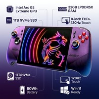 PC de jeu portable Intelarc G3 Extreme, écran 8 pouces FHD 120Hz, 32 Go LPDDR5X, SSD NVMe 1 To, 80 Wh, WiFi 6E, BT 5.3, Windows 11, lecteur de jeux