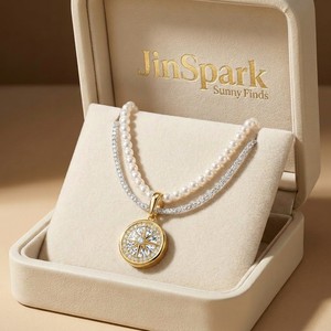 Collar de <span class=keywords><strong>Perlas</strong></span> con Cuentas de Circonio de Doble Capa Octagrama JinSpark Stellar Grace |   Elegante Collar Celestial Vintage Chapado en Oro de 18K para Mujer - Product Image 6