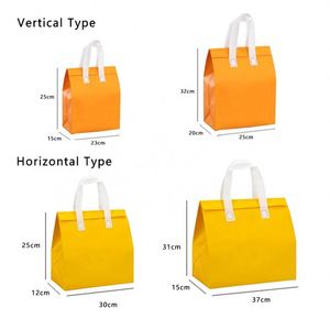 Custom Logo Printed Cooler Bag Non-Woven Take Away Carrier for Restaurant <b>BBQ</b> Hot Food Coffee Milk Tea with Stylish Design - Product Image 4