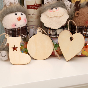 Wooden Christmas decorations, Christmas <b>tree</b> ornaments, home hangings, 10 pieces per pack - Product Image 3