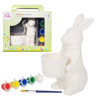 Porte-œuf en céramique de Pâques blanc à colorier soi-même