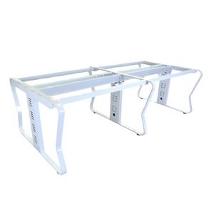 Office <b>Desk</b> Legs Cold Rolled Steel Rectangular Frame Minimalist Modern Design Commercial Use Floor Mount Assembly Required - Product Image 2