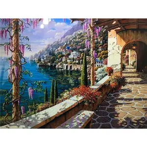 Paesaggio di Arte Del <span class=keywords><strong>Diamante</strong></span> della Pittura <span class=keywords><strong>A</strong></span> Casa Sulla Spiaggia 5D Pittura <span class=keywords><strong>Diamante</strong></span> FAI DA TE Pieno di Trapano di Arte Della Parete Della Decorazione Della Stanza di Modo Personalizza - Product Image 1