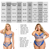 Ensemble de lingerie bleu extra large Ohyeah ODM, soutien-gorge et culotte pour femmes de haute qualité, push-up, vente en gros, lingerie grande taille, décoration en dentelle