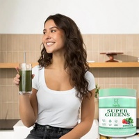 Poudre de superaliments verts en marque blanche ODM/OEM, mélange de jus de légumes, supplément de superaliments végétaux, boisson verte