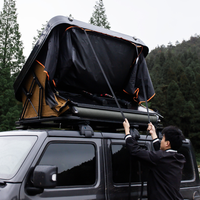 Tente de toit à clapet en ABS pour 4 personnes Tente de toit à coque dure pour voiture Tente de toit RTT pour 4x4 Offroad Camping Comprend Échelle Accessoire
