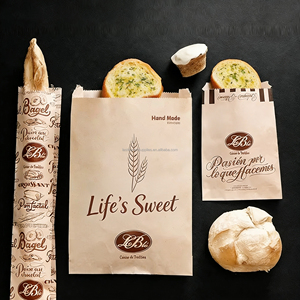 Sac en papier kraft alimentaire en papier sulfurisé pour sandwichs, donuts et baguettes, à fond pointu, résistant à la graisse - Product Image 3