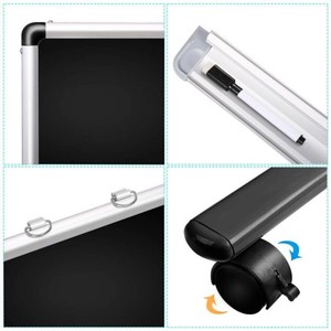 Cán khô xóa bảng đen từ tính xách tay bảng trắng với đứng di động hai mặt bảng đen với bánh xe - Product Image 5
