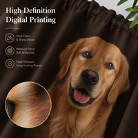 Rideaux occultants personnalisés avec photo d'animal imprimée, écologiques, modernes, imprimés en 3D, OEM ODM pour la décoration de la maison