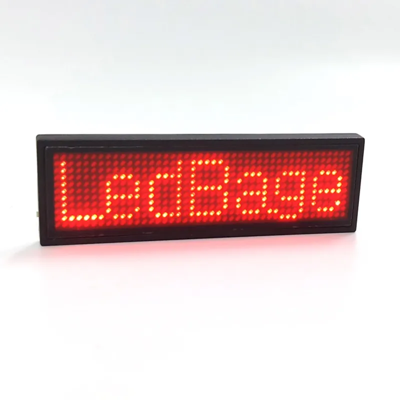 Pin lencana LED menyala sesuai pesanan pabrik lencana nama LED Promosi Tag harga LED Display lencana untuk pesta