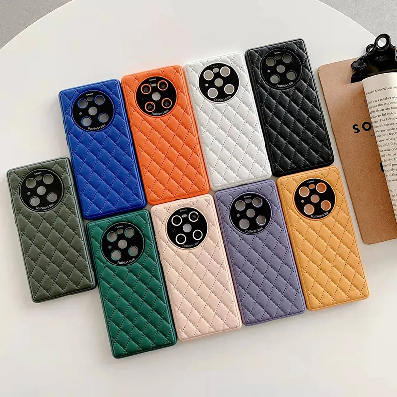 Xiaoxiangfeng Lingge leather lens all-inclusive lambskin phone case for Huawei mate40 Mate30 p40 pro protective sleeve