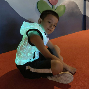 <span class=keywords><strong>Sweat</strong></span> à capuche pour enfants, en Fiber optique, veste lumineuse LED, couleur changeante, <span class=keywords><strong>sweat</strong></span>-shirt, vêtements pour enfants, garçons et filles, - Product Image 1