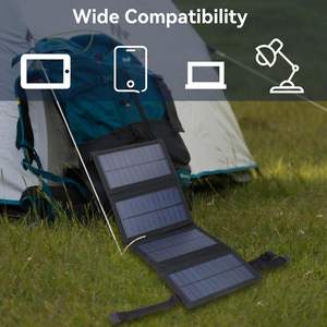 ALECTER Panneaux solaires pliables 30W Chargeur portable Sortie 5V Étanche IP65 Efficacité 18,5% Smartphone Tablette Ordinateur portable Appareil photo - Product Image 3