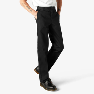 Pantalones de Trabajo Originales para Hombre Rigby, Corte Relajado, 100% Algodón, Rectos, Casuales, con Cierre de <span class=keywords><strong>Cremallera</strong></span>, Cintura Media, Tela Plana de Estambre, Antibolitas - Product Image 4