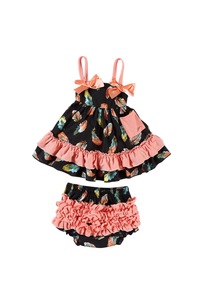 Rosa lindo niños Boutique niño trajes de chica de bebé recién nacido ropa de bebé conjunto - Product Image 4
