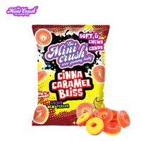 Assortiment de mélanges de fruits personnalisés Chewy Fruit Sweet Caramel aromatisé Cannelle Pêche Anneau Gummy Fruity Saveur Cadeau Emballage de bonbons