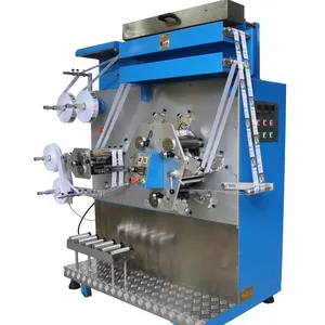 Machine de presse d'impression d'étiquettes, rouleau à rouleau de ruban en nylon multicolore