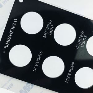 Panel de Control de Barco con Corte CNC Personalizado, Impresión de Serigrafía en PMMA de 2 mm de Espesor con Adhesivo Posterior - Product Image 2