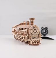 Assemblage adulte très difficile Puzzle 3D bricolage modèle de Train à vapeur en bois jouets de Train en bois mécanique dynamique