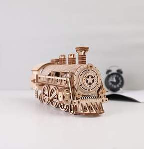 Assemblage adulte très <span class=keywords><strong>difficile</strong></span> <span class=keywords><strong>Puzzle</strong></span> <span class=keywords><strong>3D</strong></span> bricolage modèle de Train à vapeur en <span class=keywords><strong>bois</strong></span> jouets de Train en <span class=keywords><strong>bois</strong></span> mécanique dynamique - Product Image 4