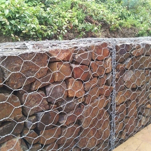 Panier <span class=keywords><strong>gabion</strong></span> hexagonal en fil de fer galvanisé et revêtu de PVC, sur mesure, 4*2*1m, pour usage fluvial - Product Image 4