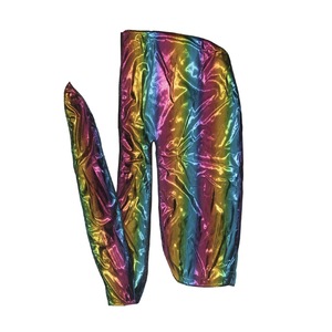 Magnifique Durag Ondulé pour Hommes, Bandeau en Satin Soyeux, <span class=keywords><strong>Bandana</strong></span> en Satin Duragsic avec Longue Bande en Polyester Respirant - Product Image 1