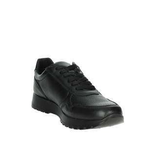 Zapatillas deportivas para hombre Imac, zapatos informales de cuero negro con parte superior baja - Product Image 4