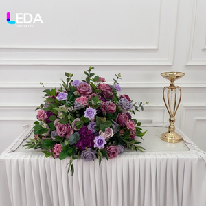Decoración de Boda LEDA, Bola de Flores de Seda Morada de 60 cm (2 pies), Centro de Mesa Floral para Boda, Ramo de Boda para Eventos - Product Image 1