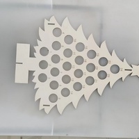 Grenzüberschreitend Beliebter Weihnachts-Countdown Getränke- und Weinregal Weihnachtsbaum-Flaschenhalter Holz-Ornament Handwerksdekoration