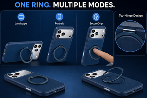 Magnetic <b>Ring</b> Stand <b>Phone</b> Case Shockproof Wireless Charging Compatible Protective Cover for iPhone 18 17 16 15Pro Max - Product Image 5