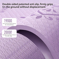 Tapis de yoga double de grande taille en TPE de haute qualité, antidérapant, épaissi et silencieux, pour les séances de yoga parent-enfant, les entraînements à domicile et la danse