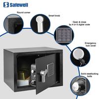 Safewell Elektronischer Safe mit Digitalschloss & Schlüsselentriegelung Langlebiger Stahl-Sicherheitsspeicher für Wertsachen zu Hause und im Geschäft