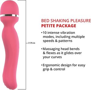 <span class=keywords><strong>Adam</strong></span> <span class=keywords><strong>Eve</strong></span> Intimate Curves Vibrateur en silicone rechargeable 10 vitesses Baguette de massage Stimulateur clitoridien étanche 7.75 pouces Rose - Product Image 5