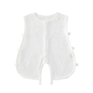 Gilet sans manches pour bébé, fin, respirant, unisexe, hauts d'été avec étiquette - Product Image 5
